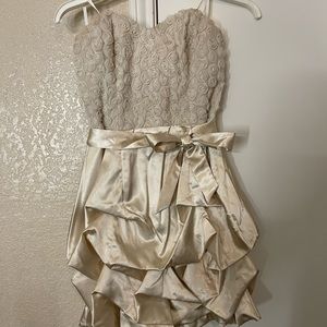 I.N. San Francisco Cream Rose Pedal Dress